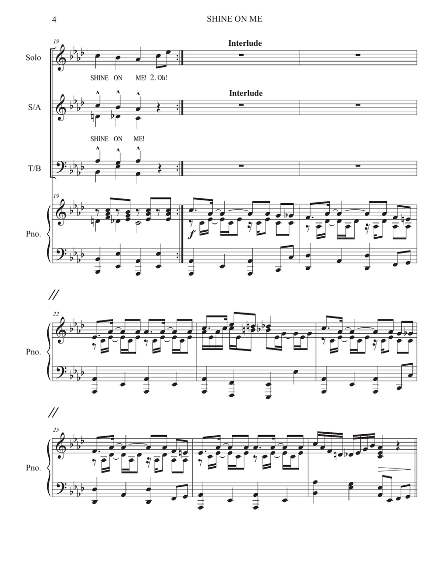 Let the Light from the Lighthouse Shine on Me 4-Part scores gallery preview page 4