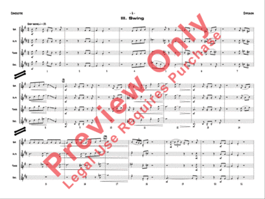 Diffusion for Sax Quartet Small Ensemble scores gallery preview page 11