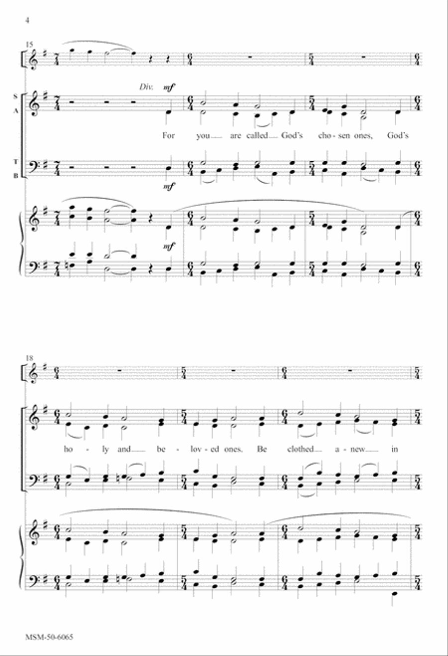 The Peace of Christ 4-Part scores gallery preview page 4