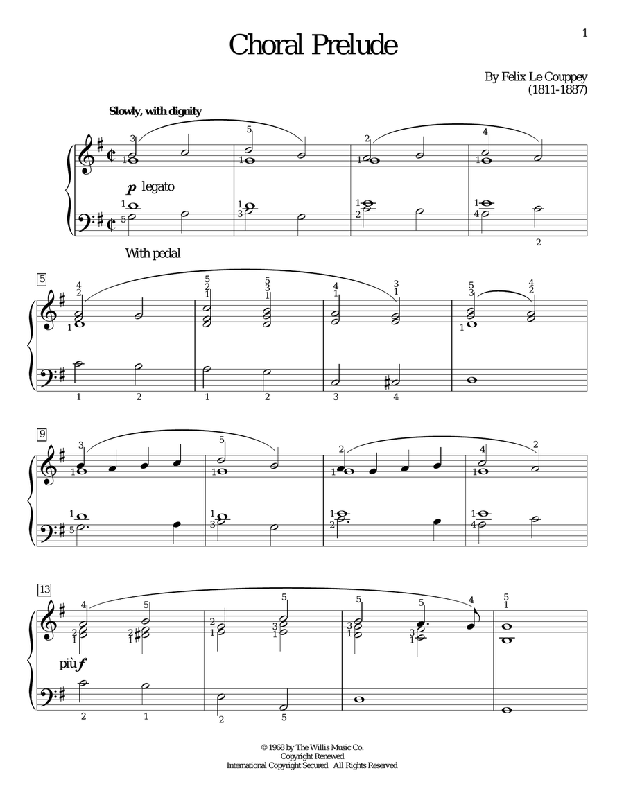 Choral Prelude Choral Prelude Piano Method scores gallery preview page 1