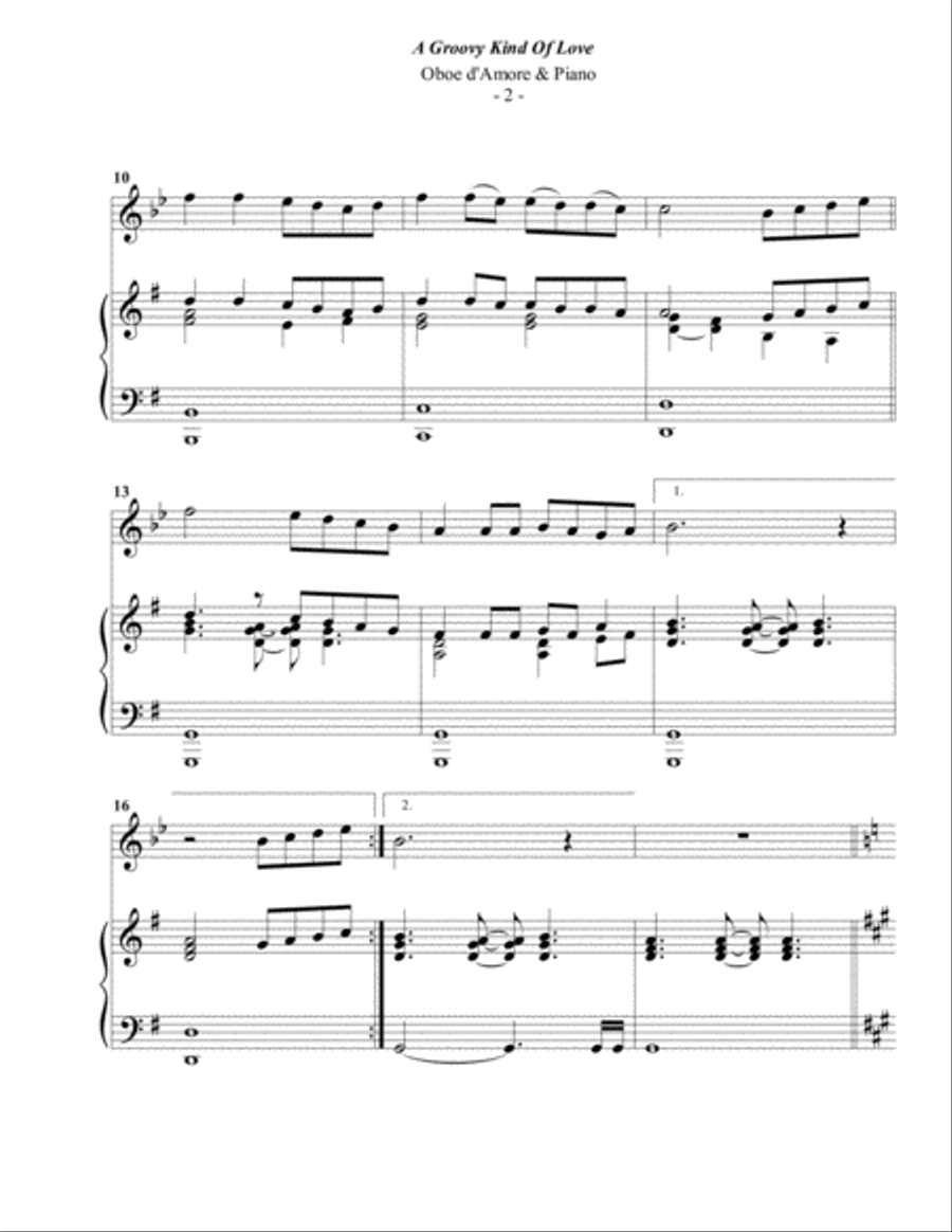 A Groovy Kind Of Love Oboe scores gallery preview page 2