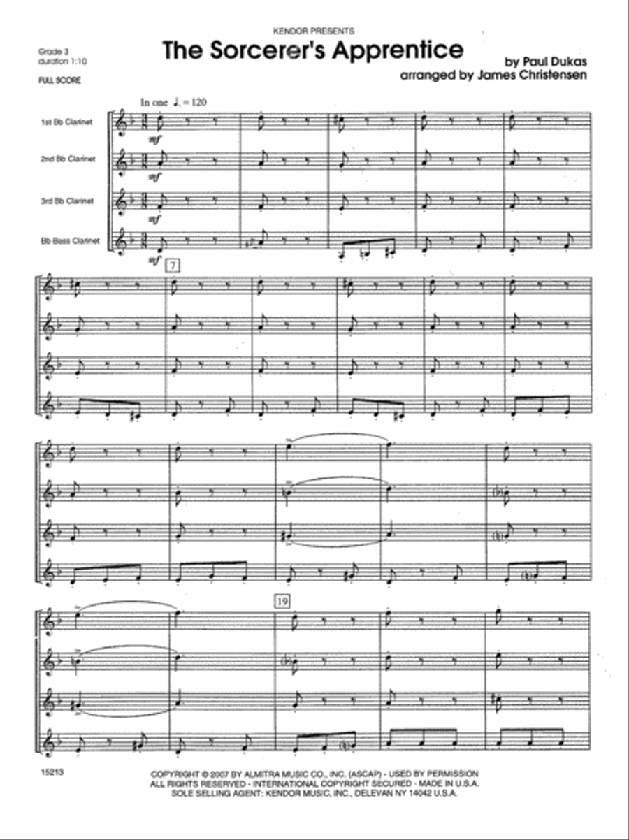 Sorcerer's Apprentice, The Clarinet Quartet scores gallery preview page 2