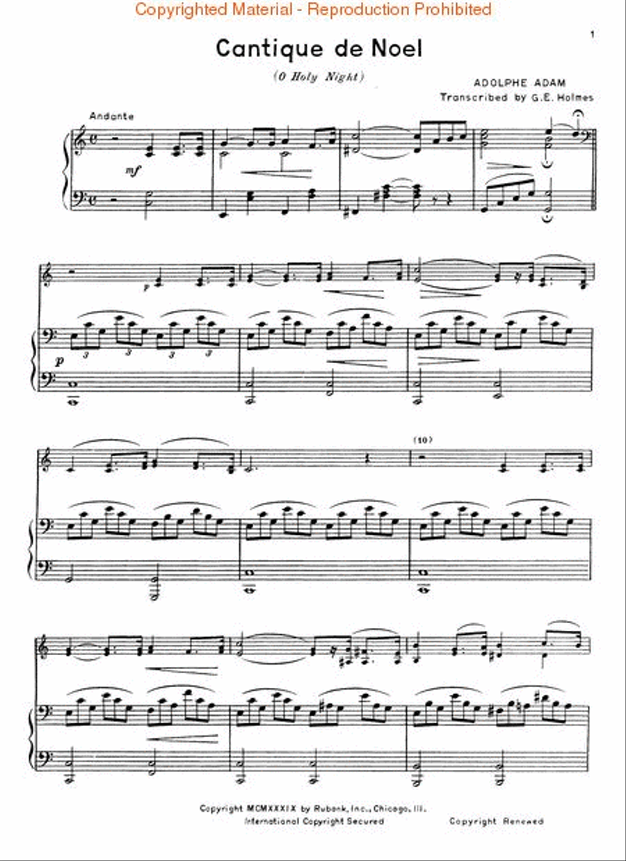 Cantique de Noël (O Holy Night) Flute Duet scores gallery preview page 3