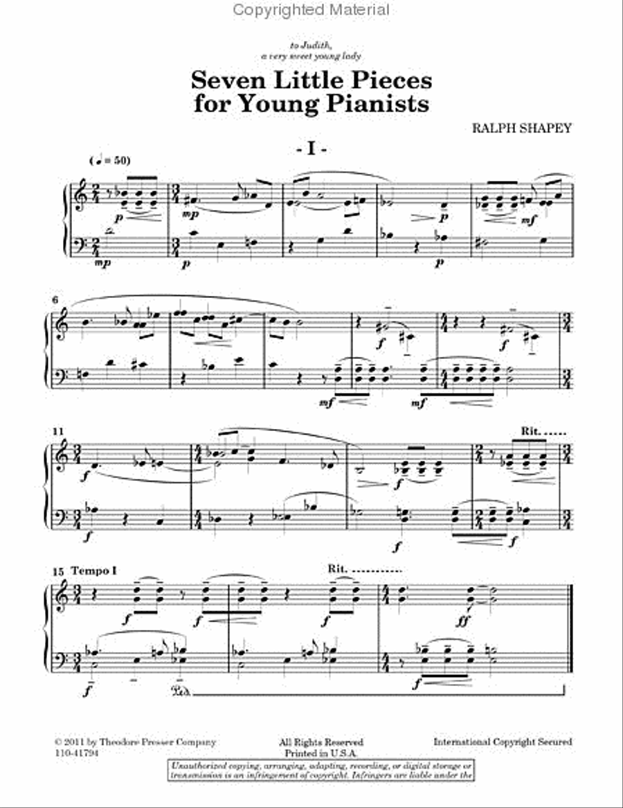 Seven Little Pieces Seven Little Pieces Chamber Music scores gallery preview page 2