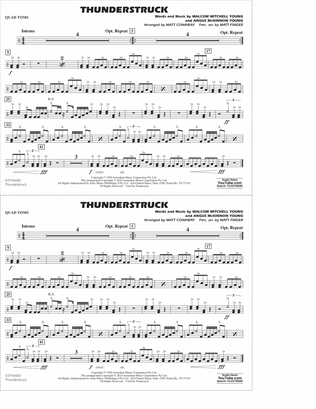 Thunderstruck (arr. Matt Conaway) - Quad Toms