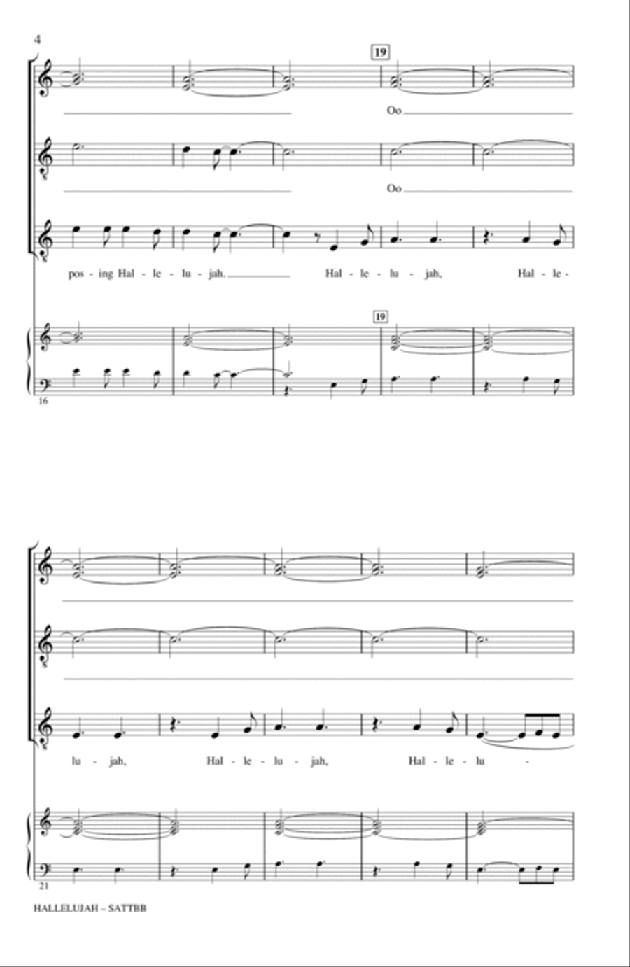 Hallelujah (arr. Philip Lawson) 4-Part scores gallery preview page 3