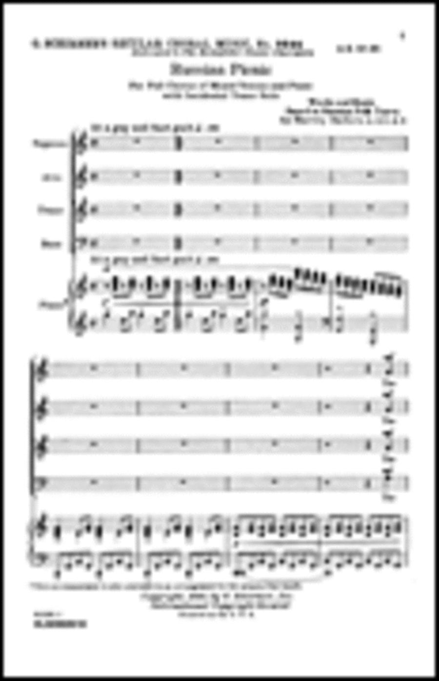Russian Picnic With Tenor Solo Based On Russian Folk Tunes 4-Part scores gallery preview page 1