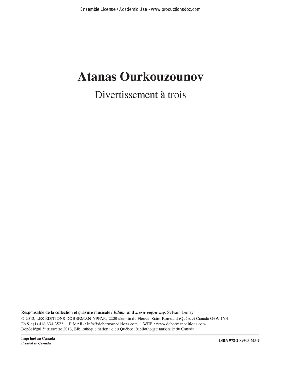 Divertissement à trois Divertissement à trois Cello scores gallery preview page 1