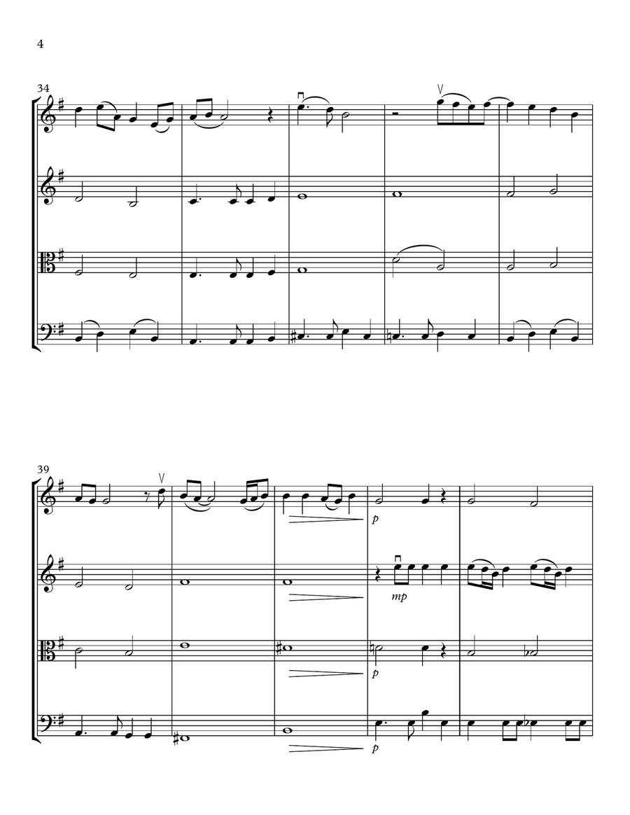 Love String Quartet scores gallery preview page 4