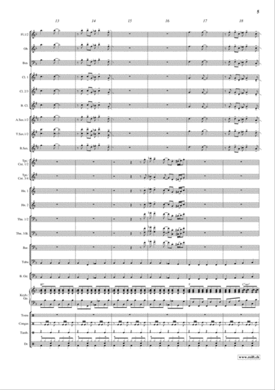 Disco Lady Concert Band scores gallery preview page 6