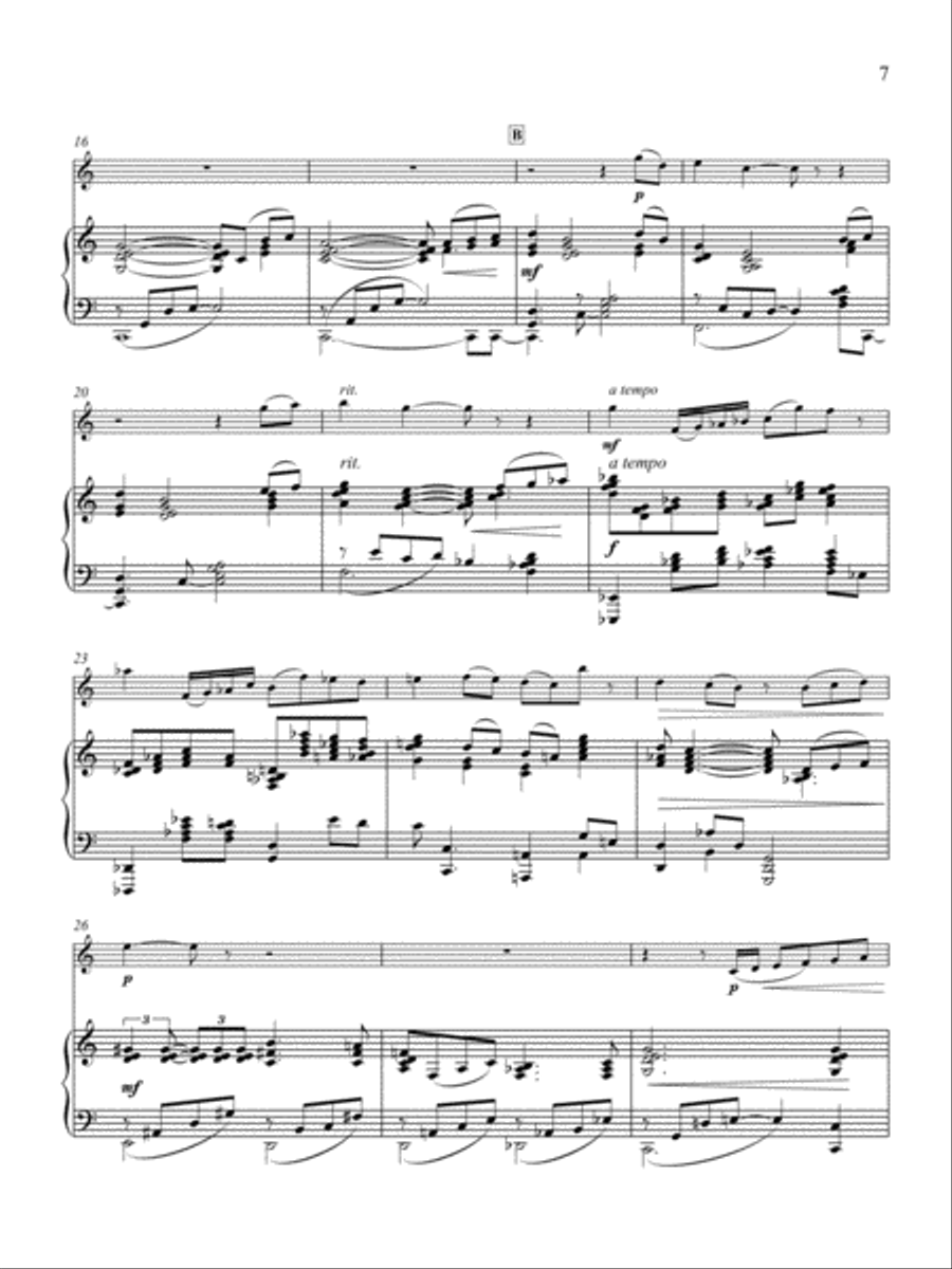 Short Pieces for Flute and Piano, Book 2: Intermediate Flute Solo scores gallery preview page 5