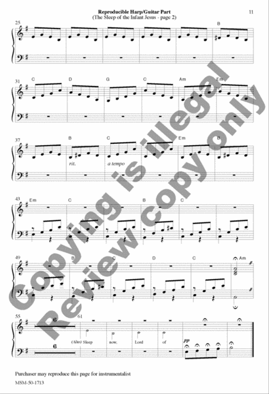 The Sleep of the Infant Jesus 4-Part scores gallery preview page 21