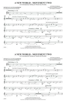 A New World---Movement Two: Optional Alto Sax