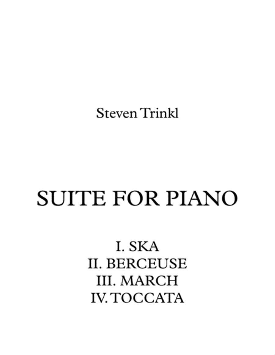Suite for Piano Piano Solo scores gallery preview page 1