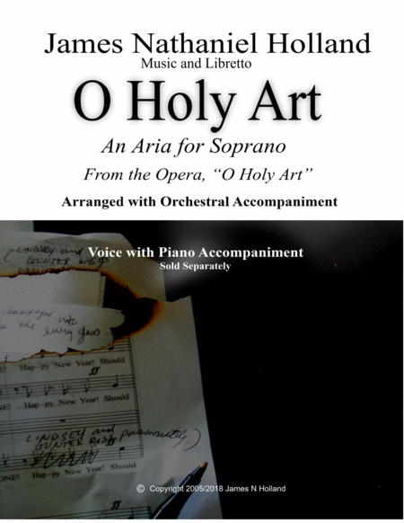 O Holy Art, Aria for Soprano with Orchestra Accompaniment, James Nathaniel Holland image number null