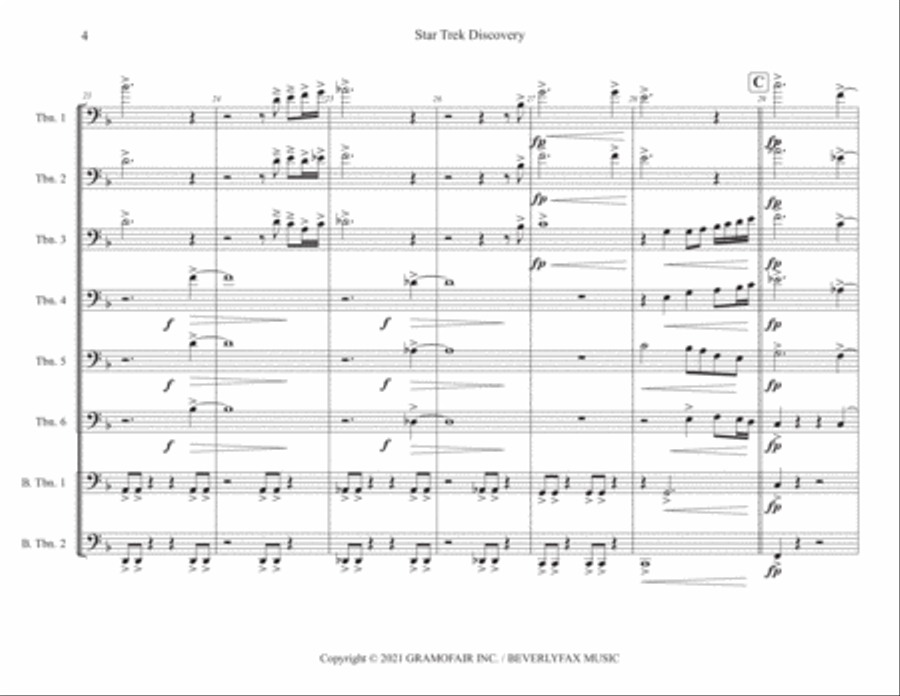 Star Trek: Discovery Main Title Large Ensemble scores gallery preview page 4