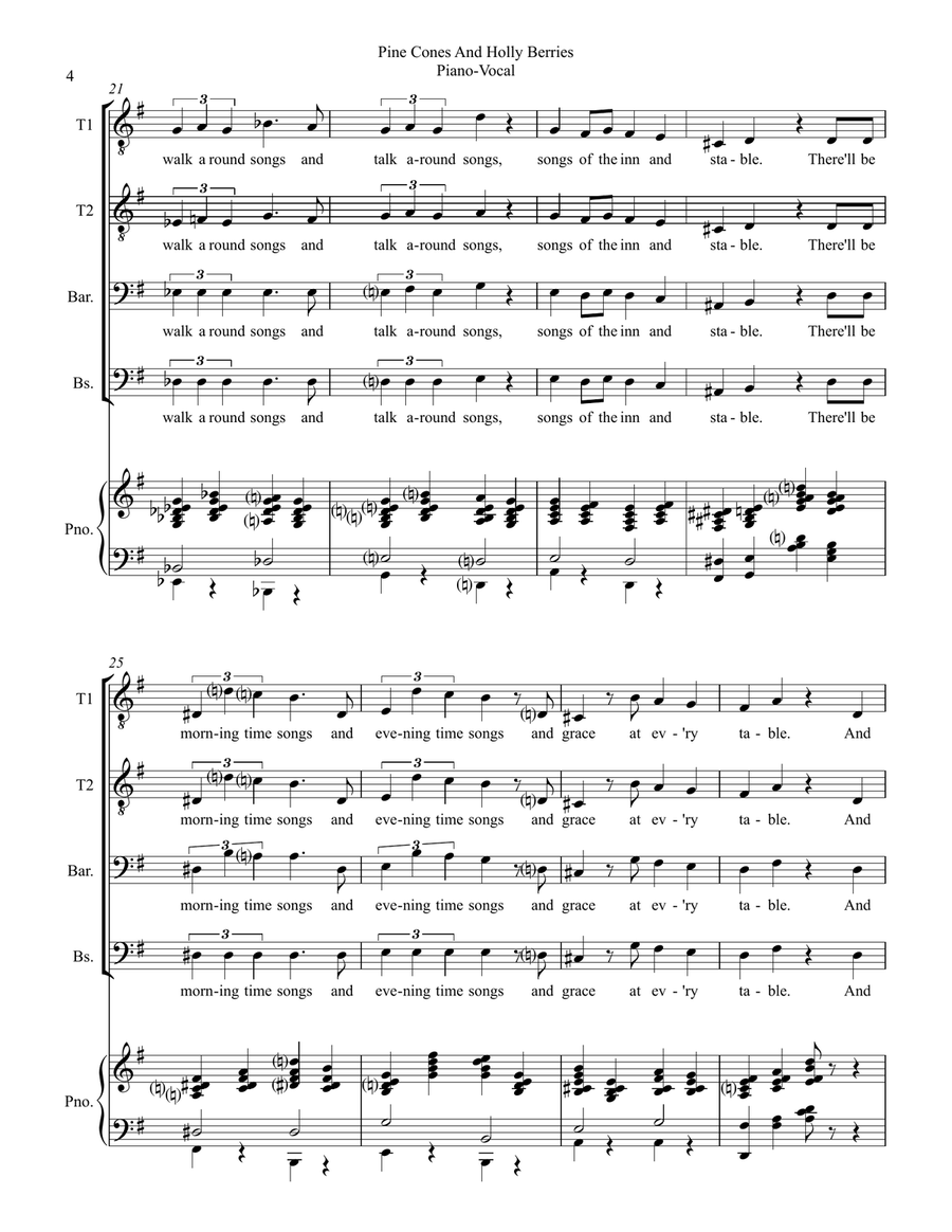 It's Beginning To Look Like Christmas TTBB scores gallery preview page 4