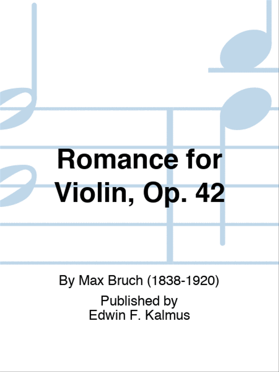 Romance for Violin, Op. 42 Violin Solo scores gallery preview page 1