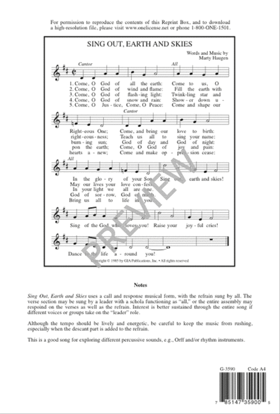 Sing Out, Earth and Skies SAT scores gallery preview page 5