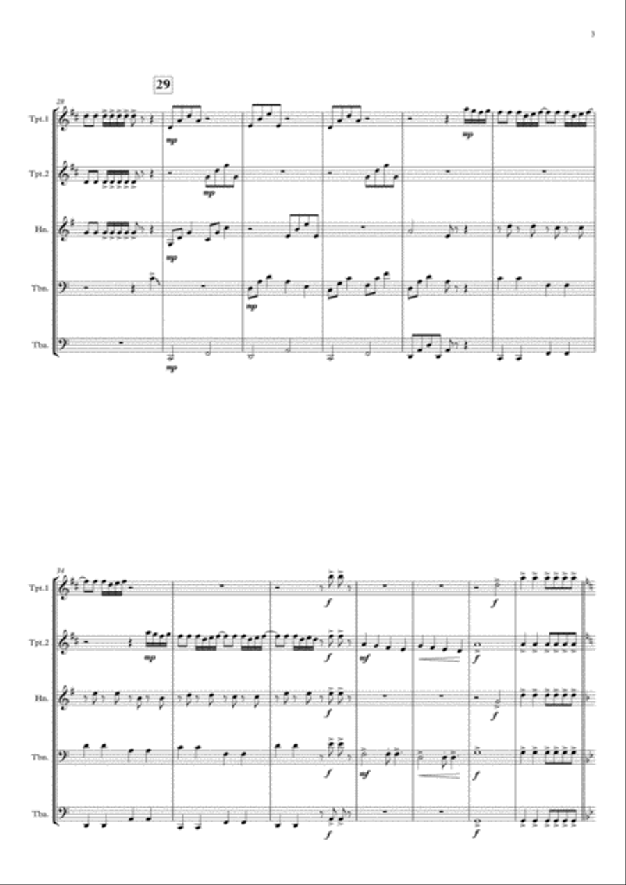 Everything Is Awesome (awesome Remixx!!!) Brass Ensemble scores gallery preview page 4