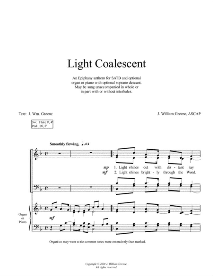 Light Coalescent Light Coalescent 4-Part scores gallery preview page 1
