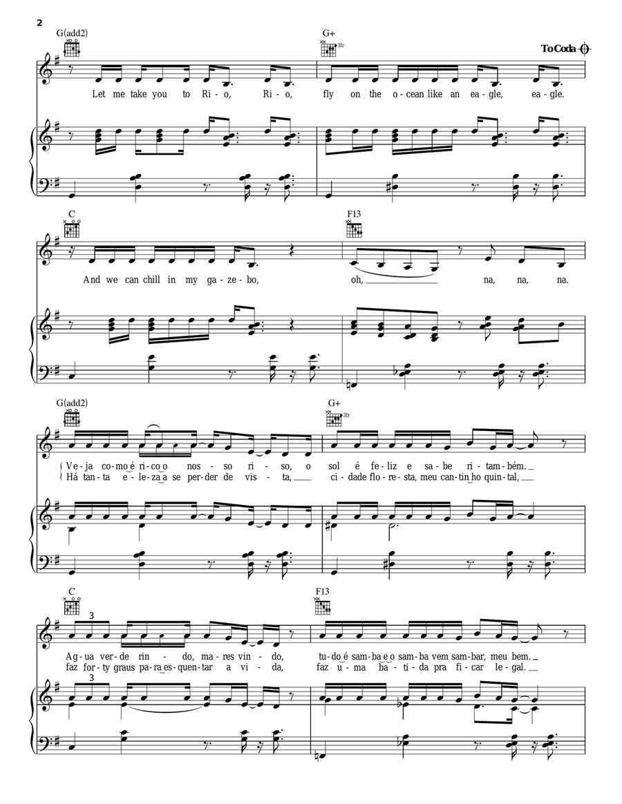 Let Me Take You To Rio (Blu's Arrival) Acoustic Guitar scores gallery preview page 2