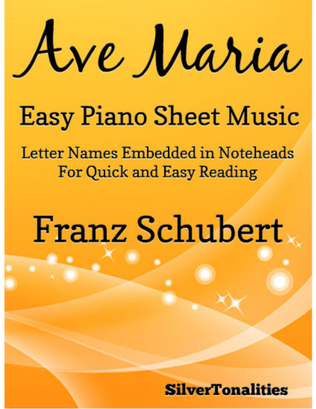 Book cover for Ave Maria Easy Piano Sheet Music