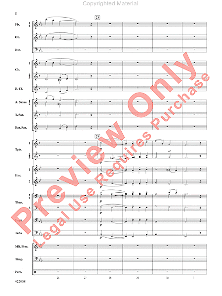 Colonial Song Concert Band scores gallery preview page 7