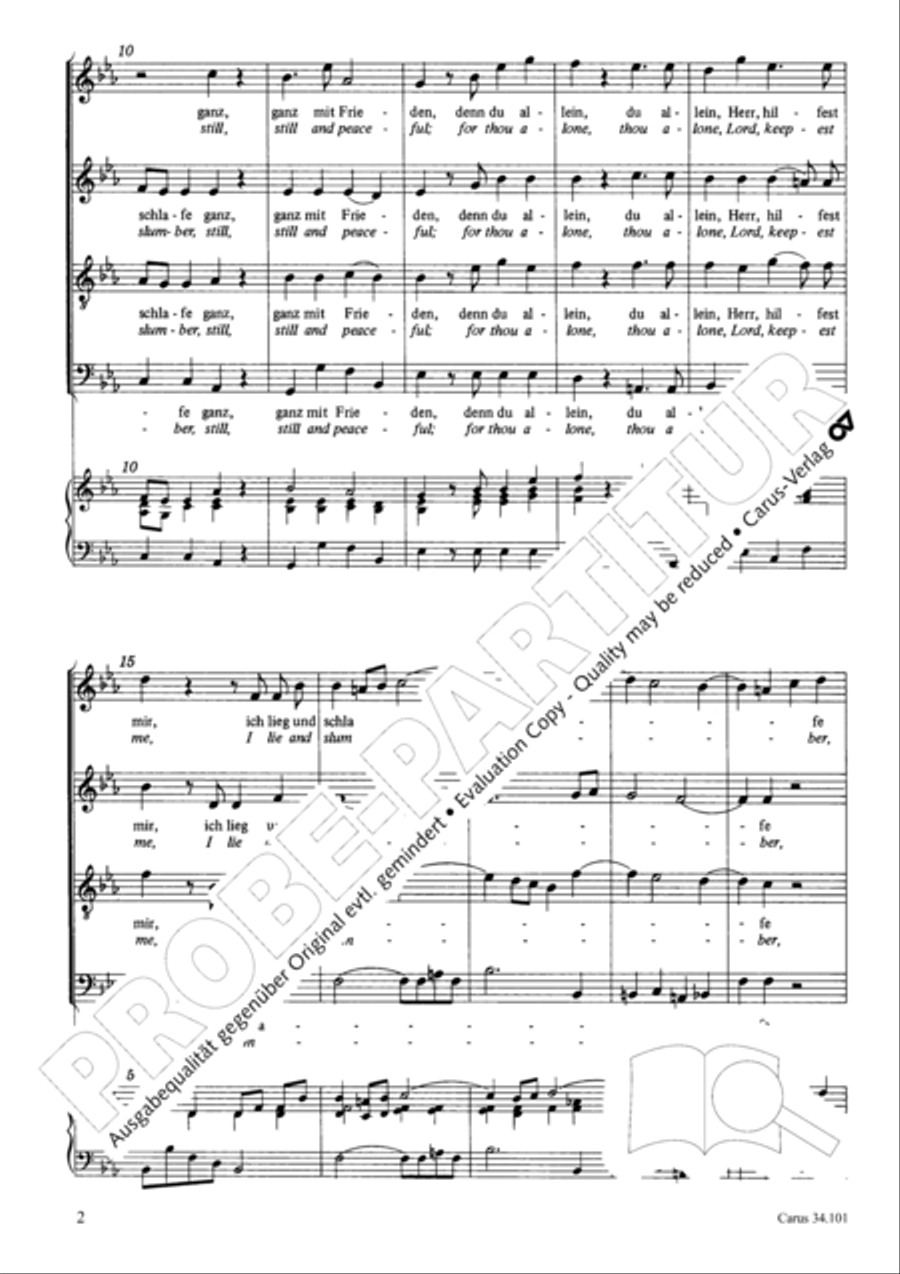 I lie and slumber, still and peaceful 4-Part scores gallery preview page 11