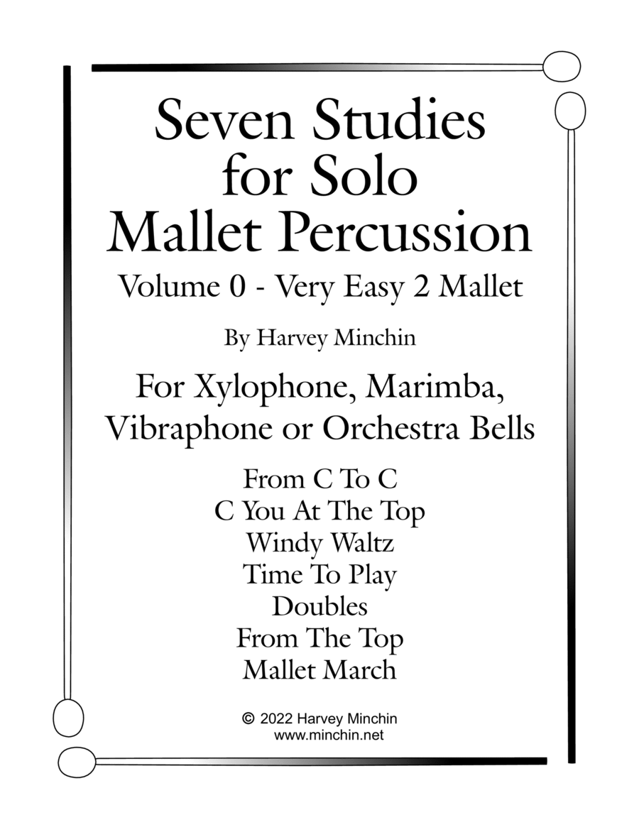 Seven Studies for Solo Mallet Percussion Volume 0 Percussion Ensemble scores gallery preview page 1