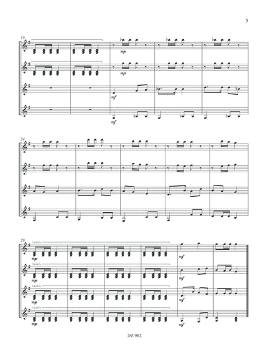 Musique facile pour 4 guitares - Japon (Les saisons japonaises, vol. 2) Guitar Ensemble scores gallery preview page 5