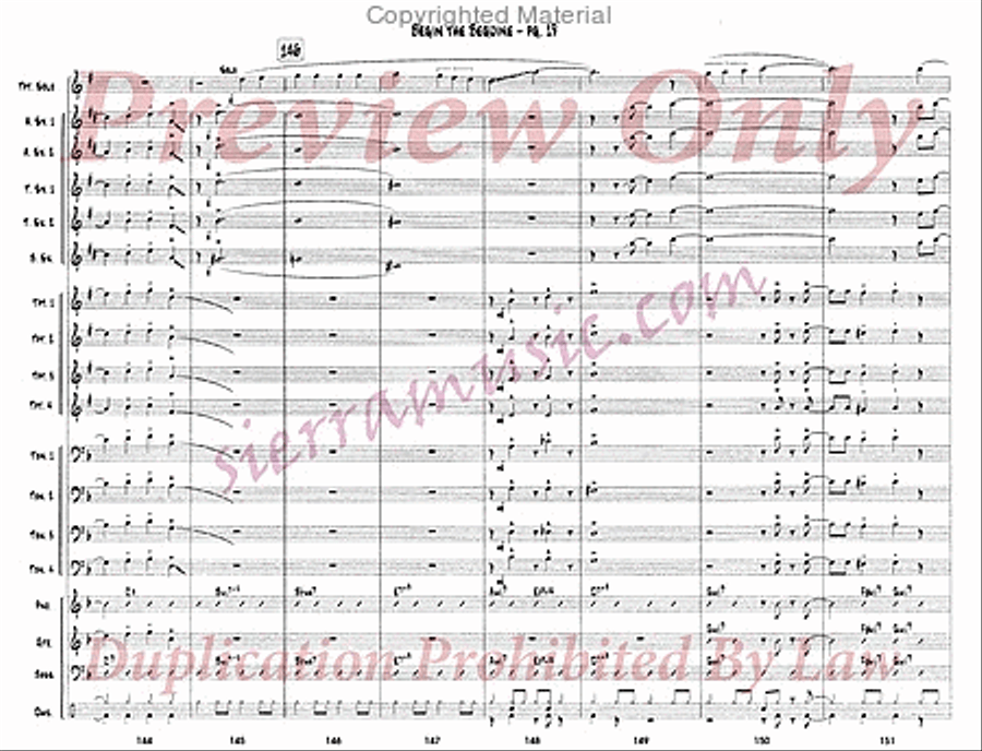 Begin the Beguine (for Doc) Jazz Ensemble scores gallery preview page 20