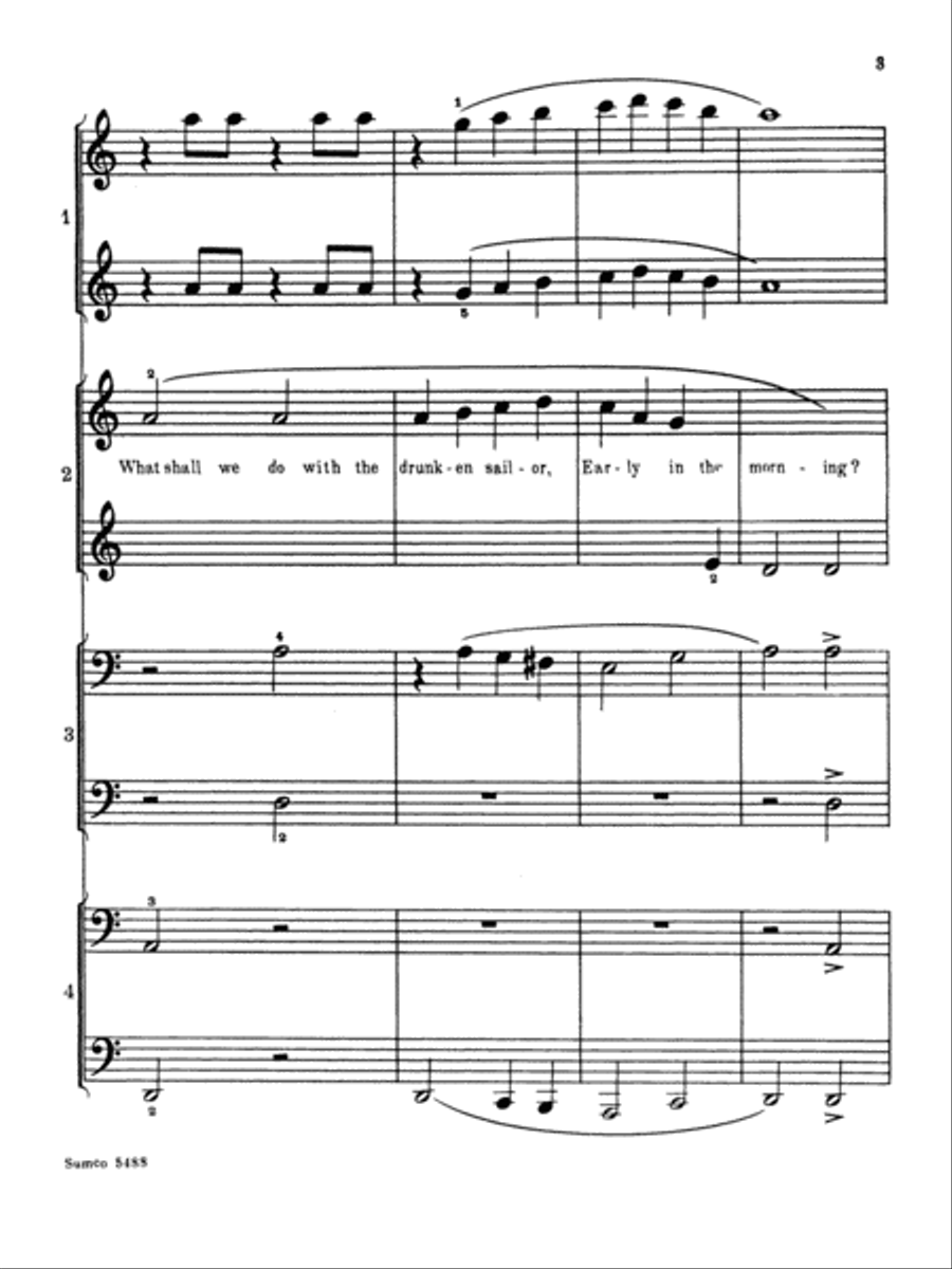 The Drunken Sailor Small Ensemble scores gallery preview page 3