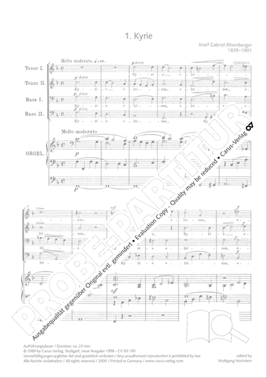 Mass in F major TTBB scores gallery preview page 4