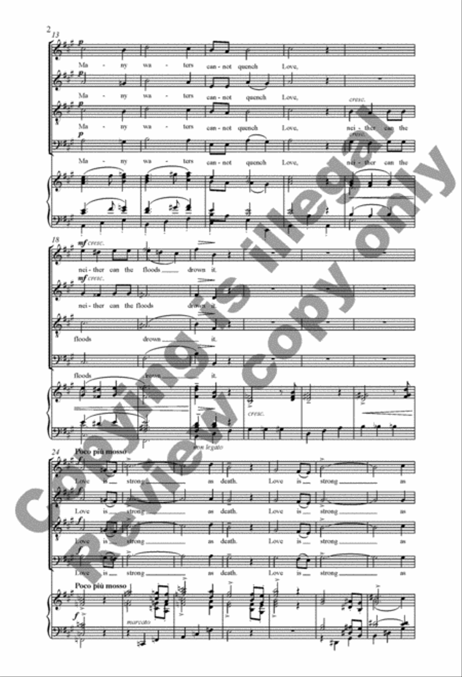 Greater Love Hath No Man (Choral Score) 4-Part scores gallery preview page 3