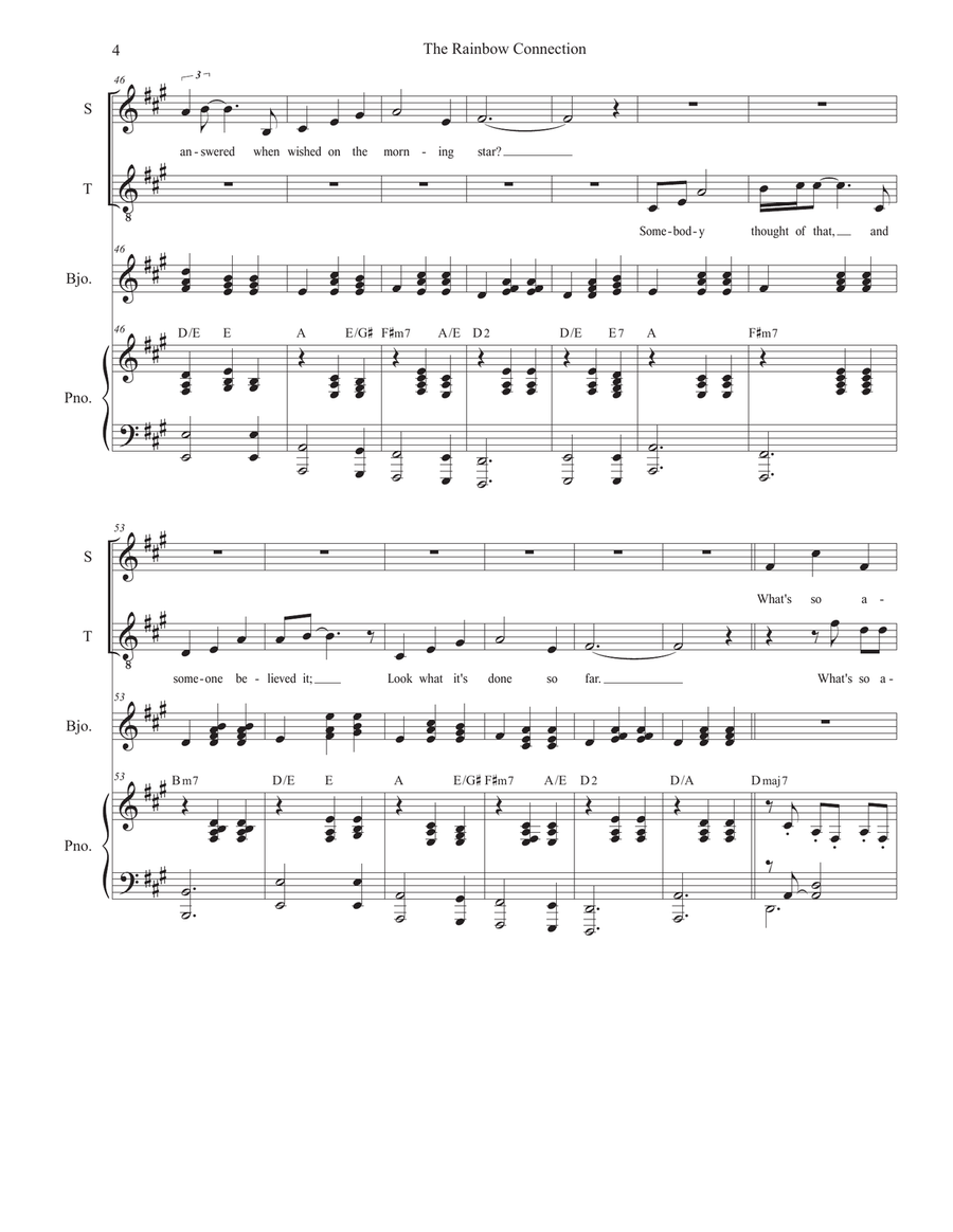 The Rainbow Connection The Rainbow Connection Tenor Voice scores gallery preview page 4