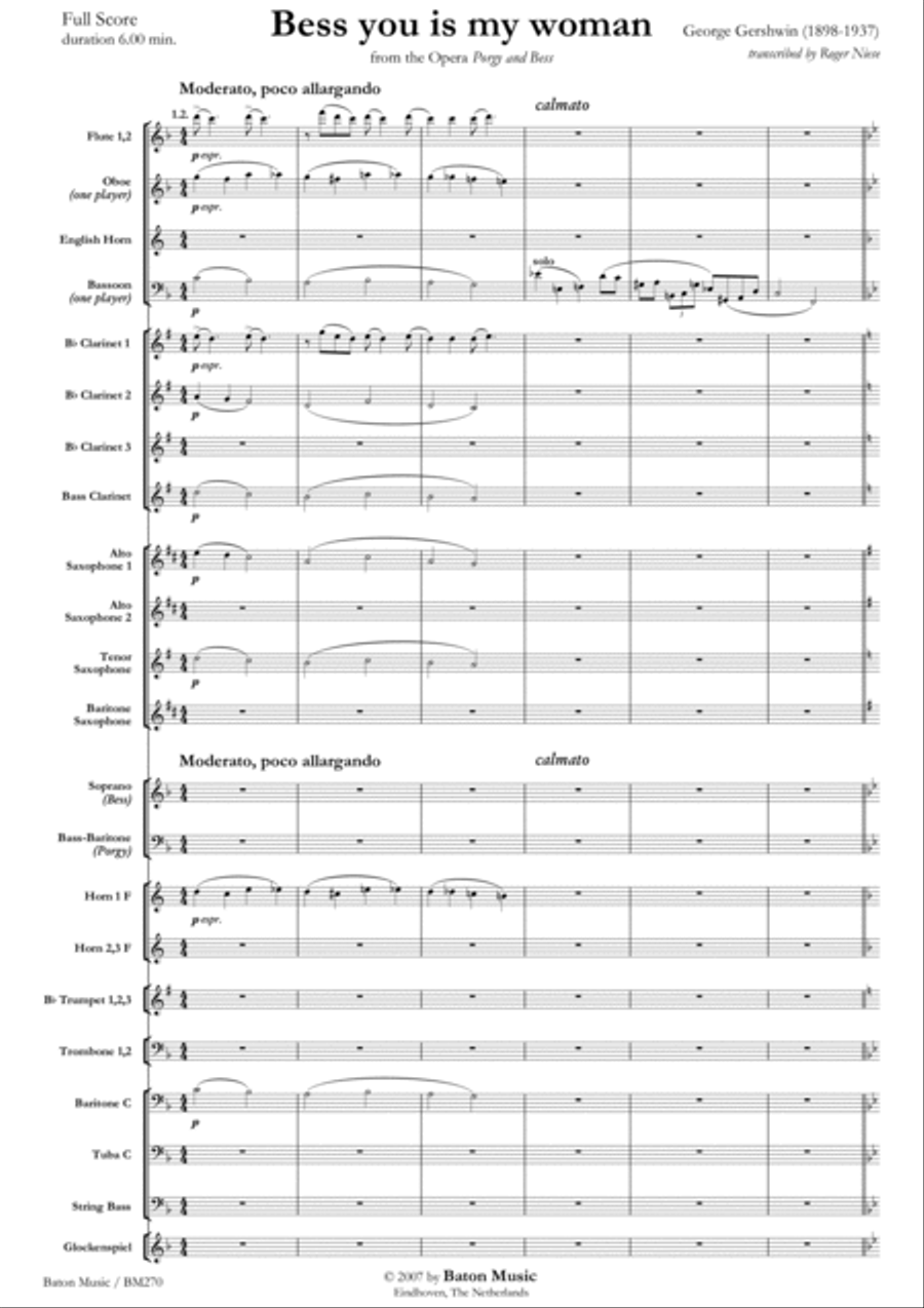 Bess you is my woman Concert Band scores gallery preview page 2