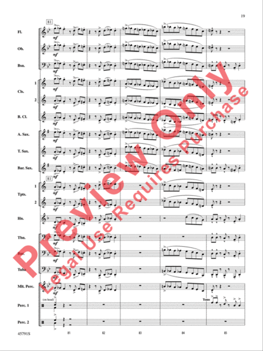 Sambeando Concert Band scores gallery preview page 20