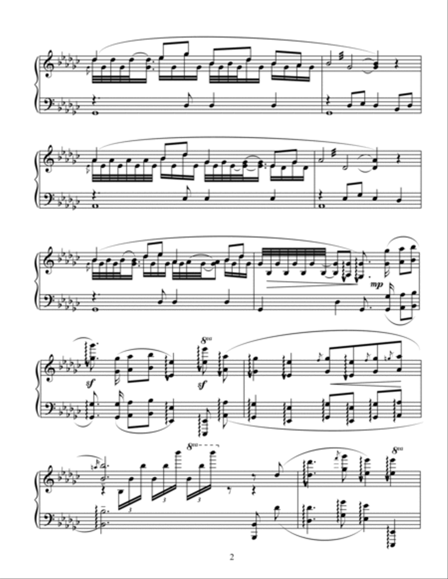 Cantonese Opera Paraphrase Piano Solo scores gallery preview page 2