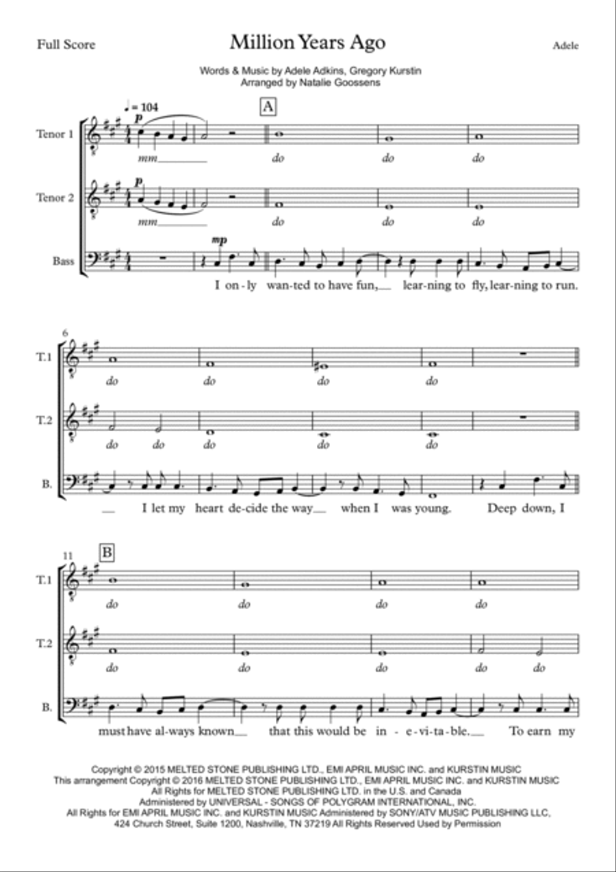 Million Years Ago Million Years Ago TB scores gallery preview page 2