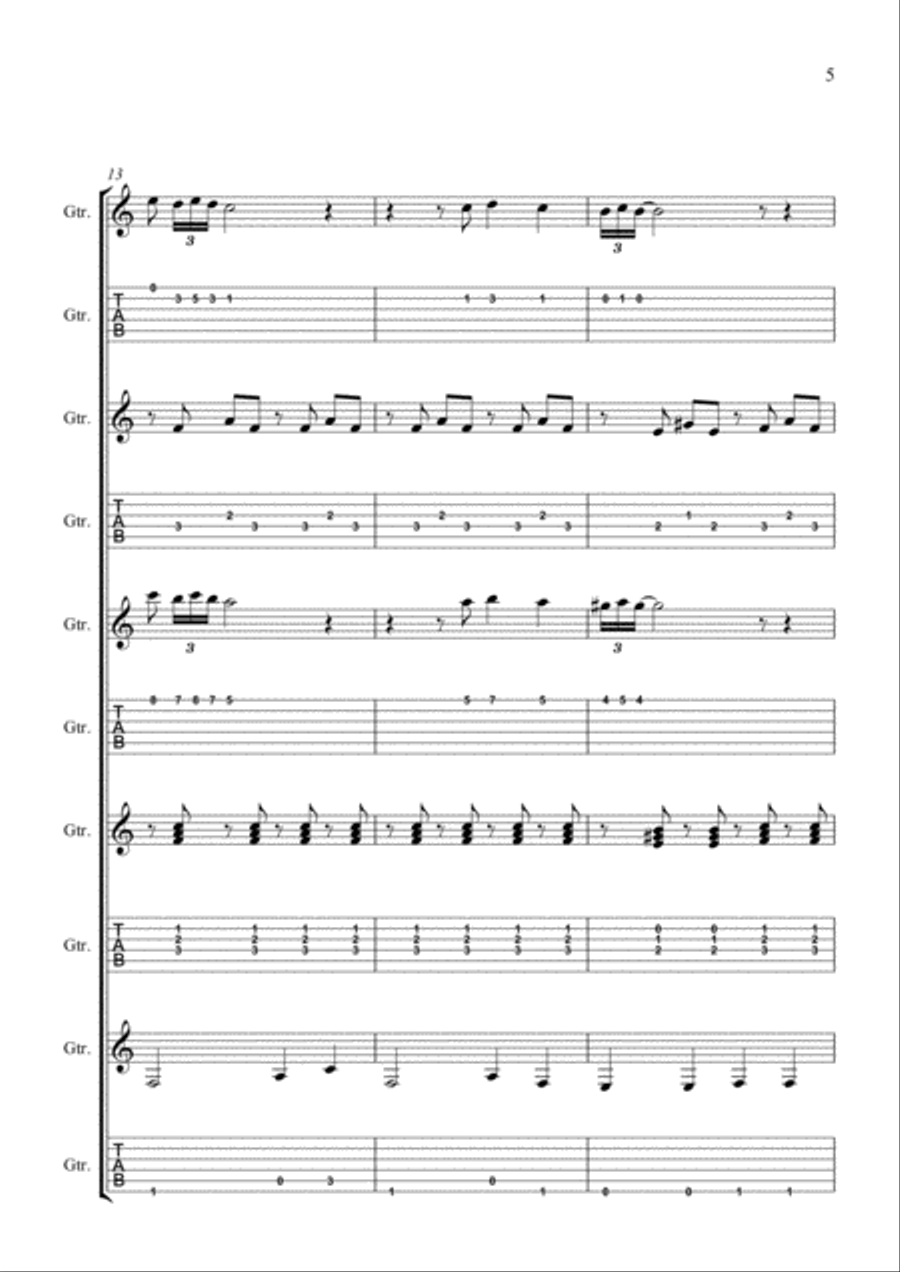 Mariachi Suite No. 1 Classical Guitar scores gallery preview page 5