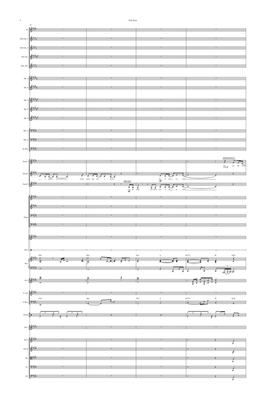 We Are The World We Are The World Full Orchestra scores gallery preview page 6
