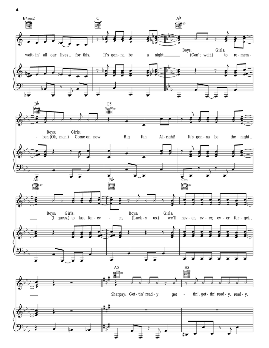 A Night To Remember A Night To Remember Piano, Vocal, Guitar scores gallery preview page 4