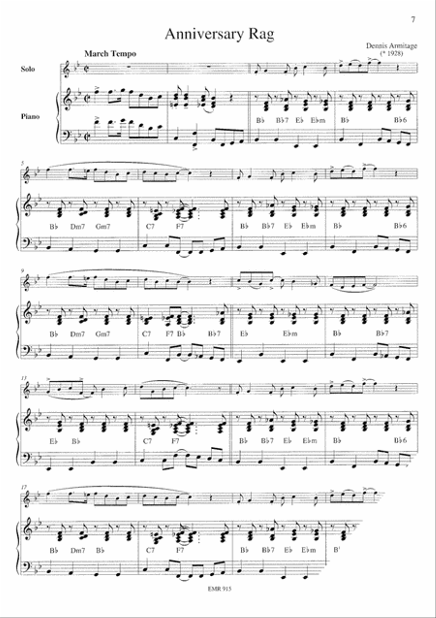 Ragtime Alto Saxophone scores gallery preview page 4