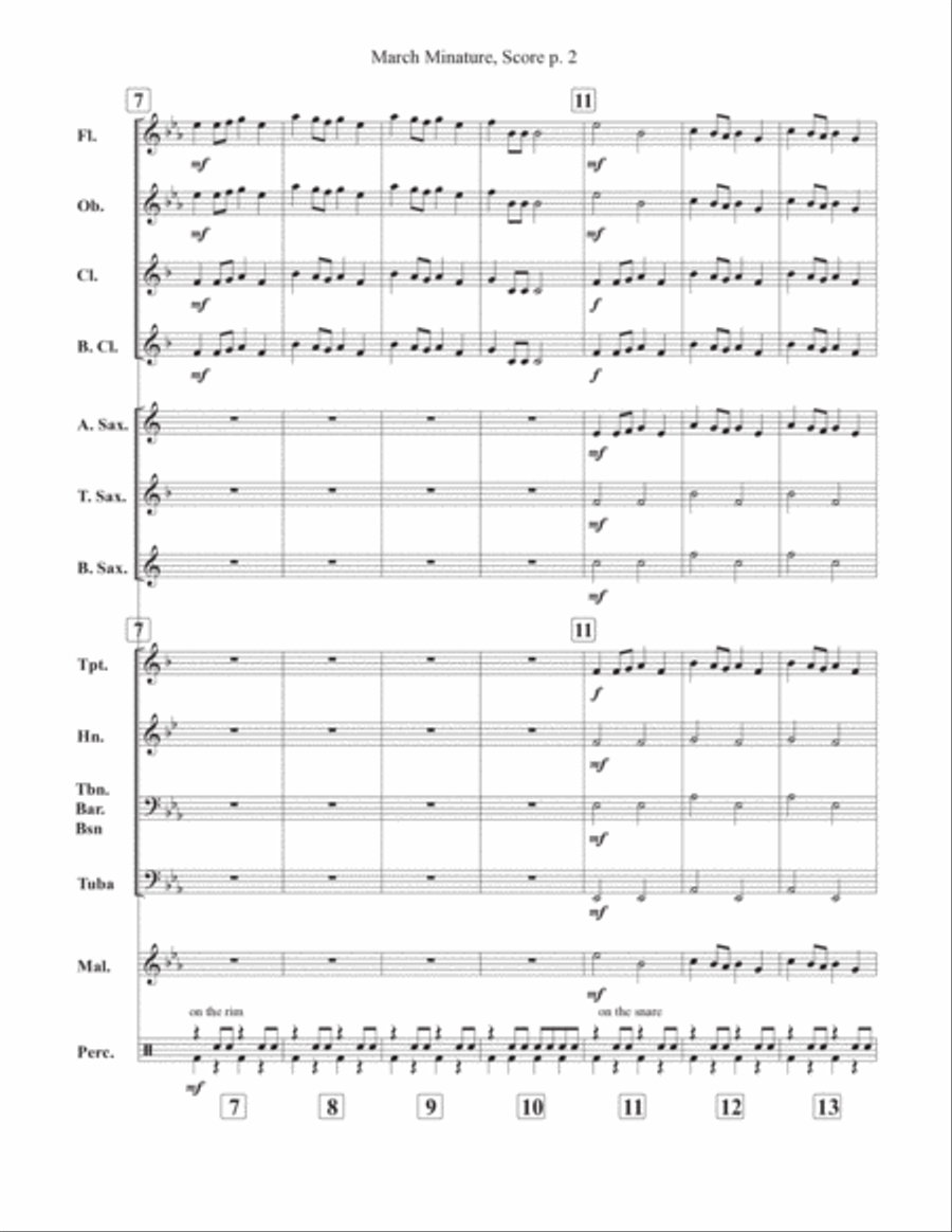 March Miniature Concert Band scores gallery preview page 2