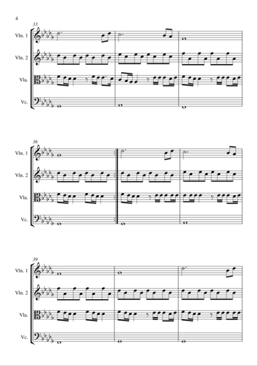 Chandelier String Quartet scores gallery preview page 5