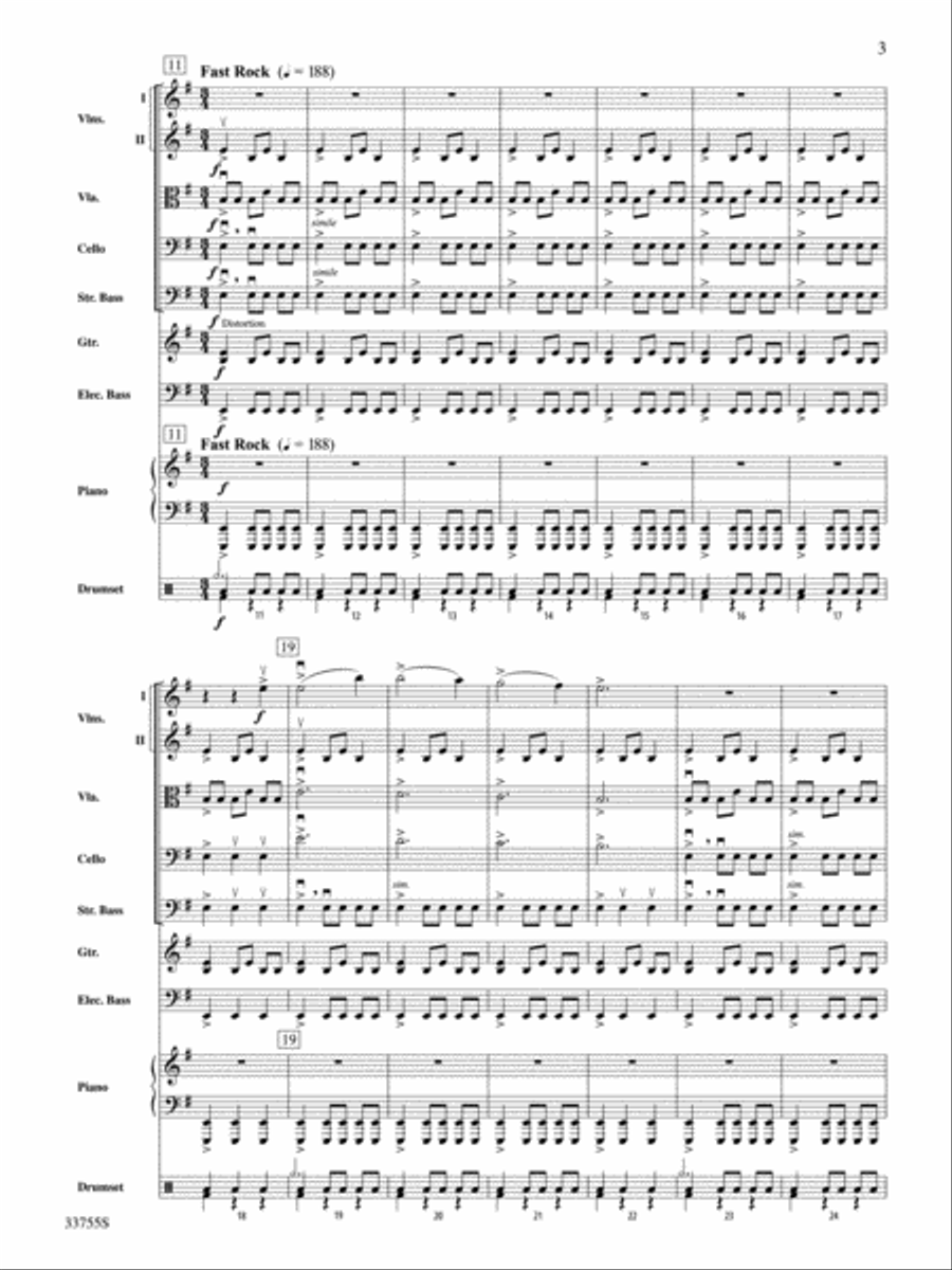 Christmas Eve/Sarajevo 12/24 String Orchestra scores gallery preview page 3