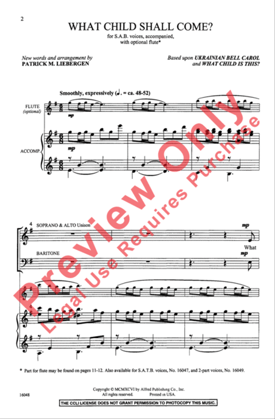 What Child Shall Come? What Child Shall Come? 3-Part scores gallery preview page 2