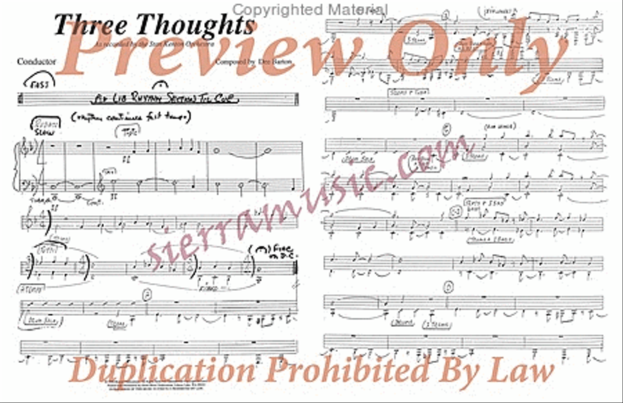 Three Thoughts Jazz Ensemble scores gallery preview page 2
