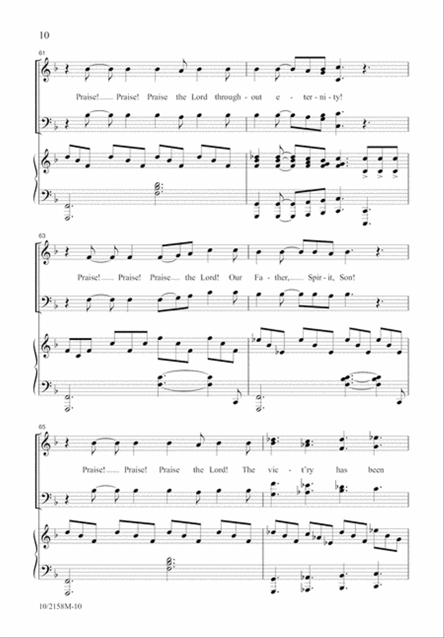 Praise! Praise! Praise the Lord! 4-Part scores gallery preview page 10